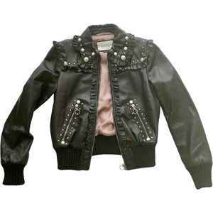 Gucci Lamb Leather Jacket embellished with pearls IT 44